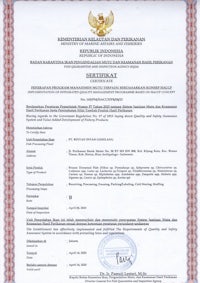 a certificate issued by the government of indonesia
