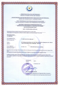 a certificate with an orange and blue background